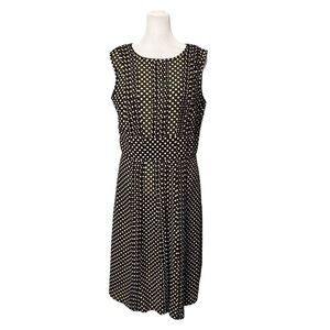 Sandra Darren Pretty Woman Brown Polka Dot Midi Dress Size 10